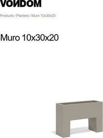 Ghiveci plante design decorativ modern interior / exterior NANO MURO 10x30x20cm