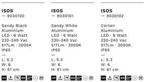 Aplica LED iluminat ambiental exterior IP65 ISOS corten