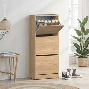 Pantofar Adore Slim, 3 compartimente, capacitate 12 perechi incaltaminte, 51 x 119 x 26 cm