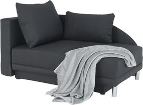 Canapea extensibilă, material textil gri-negru, stânga, LAUREL
