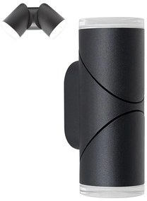 Spot LED de perete de exterior Prezent 28210A AKARA 2xLED/5W/230V IP65 negru