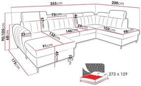 Colțar în formă de U Potazuro XL (albastru) (cu sp. depozitare) (D). 1104955