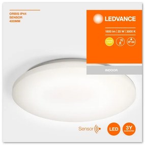 Plafonieră LED cu senzor pentru baie ORBIS LED/25W/230V IP44 Ledvance