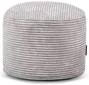 Fotoliu bean bag gri deschis cu tapițerie din catifea reiată Mini – SLOWDOWN