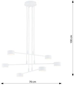 Lustră pe cablu MODUS 6xGX53/10W/230V alb