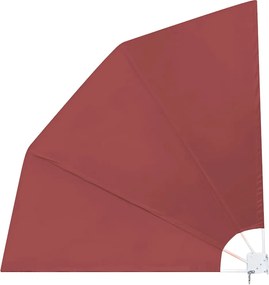 vidaXL Copertină laterală pliabilă de balcon, cărămiziu, 210x210 cm