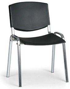 Scaun de conferinta Design - picioare cromate, negru