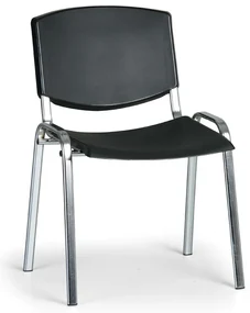 Scaun de conferinta Design - picioare cromate, negru
