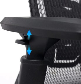 Scaun ergonomic SYYT 9506 negru, șezut culisabil și reclinare 135°