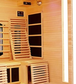 Infračervená sauna/ tepelná kabína Helsinki 150 s triplexným vykurovacím systémom a drevom Hemlock