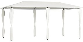 vidaXL Pavilion cu huse pentru stâlpi, crem, 2,98x5,3x2,59 m, 160 g/m²