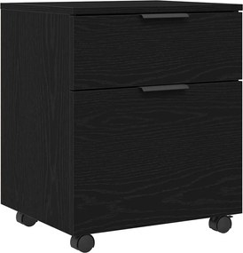 vidaXL Dulap pentru Fișiere Stejar Negru 45 x 38 x 54 cm Lemn compozit