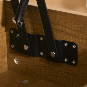 HOMCOM Masă de Cafea Reglabilă Masă de Cafea cu Spațiu de Depozitare Ascuns Masă Reglabilă pentru Salon Sufragerie 90x60,5x45,5 cm Tecă | Aosom Romania