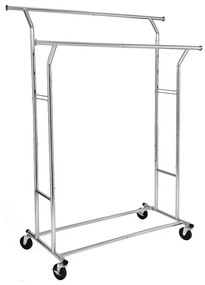 Cuier mobil de podea LINEA, argintiu