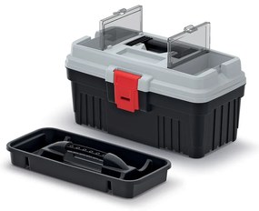 Cutie pentru scule 36 x 19,5 x 18,3 cm, cu organizatoare, gri