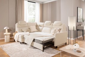 Colțar Loario L stânga cu braț îngust - țesătură crem Sand 03