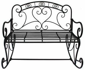 Bancă de grădină neagră din metal Dares - Garden Pleasure