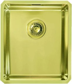 Chiuveta inox Alveus Quadrix 20 finisaj auriu 39x45 cm