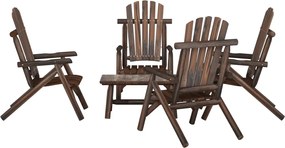 vidaXL Set mobilier de grădină, 5 piese, lemn masiv de molid