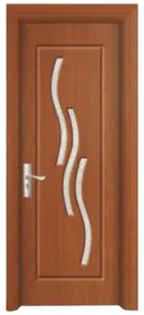 Usa Interior din MDF Novo Doors ND14, Cadru din Lemn Masiv, Geam Sablat, KIT COMPLET, Toc , Manere si balamale incluse (Culoare: Stejar Deschis,