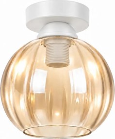 BRILAGI - Plafonieră LED R GLASS 1xE27/60W/230V Ø 18 cm alb/bej fumuriu