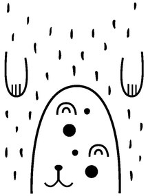 Autocolant de perete Ambiance Happy Bear