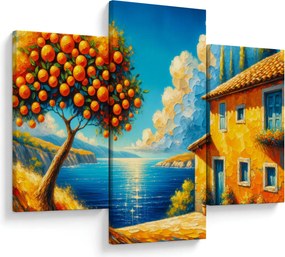 Tablou - Casă cu portocale II. (90x60 cm)