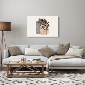Tablou - Abstracție cu frunze tropicale N⁰3 (90x60 cm)