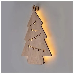 Decorațiune LED de Crăciun LED/2xAA lemn pom Solight 1V260