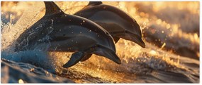 Tablou - Delfinii (120x50 cm)