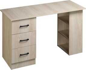 Birou HOMCOM pentru Calculator, cu 3 Sertare și 3 Rafturi, Ideal pentru Acasă și Birou, Lemn, 120x49x72cm | Aosom Romania