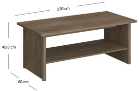 Măsuță de cafea Clinecas (stejar lefkas) . 1116796