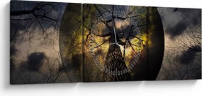 Tablou - Cerul enigmatic (cu ceas) (90x30 cm)