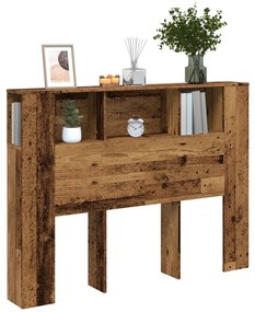 vidaXL Tăblie pat cu dulap lemn vechi 140x18,5x102,5 cm lemn prelucrat