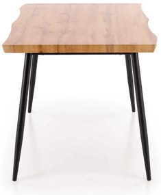 Set masă și scaune Pavia 4+1, lemn natural / gri