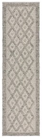 Covor tip traversă gri țesut manual din amestesc de lână 60x230 cm Minerals Diamond – Flair Rugs