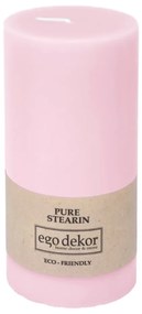 Lumânare Eco candles by Ego dekor Friendly, durată ardere 50 h,roz