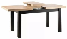 Masa extensibila Presto stejar artizan/negru L140-218 cm