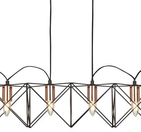 Lustra moderna design minimalist Anthea 8416-6BK SRT