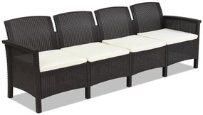 Canapea cu patru locuri, din tehnorattan  Venezia 4 Maro Bica