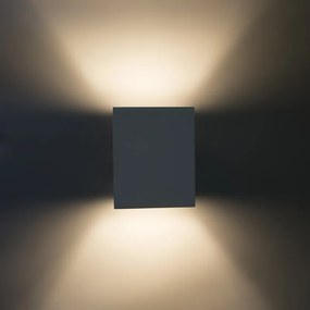 Aplică de perete pătrată albă - Sola