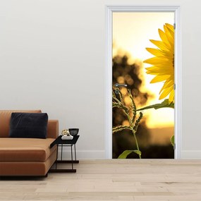 Fototapet pentru ușă - Floarea soarelui (95x205cm)