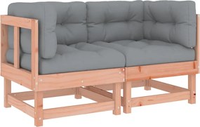vidaXL Canapele colțar cu perne, 2 buc., lemn masiv de pin