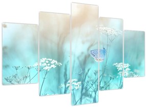 Tablou - Fluture în albastru (150x105 cm)