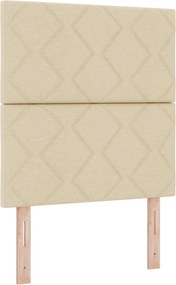 vidaXL Tăblie LED Crem 80 cm țesătură