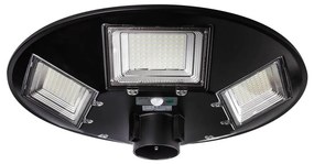 Lampă LED stradală solară cu senzor LED/22W/6V 6500K IP65 negru + telecomandă