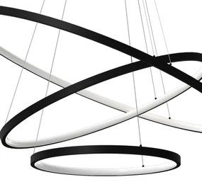 Lustră LED pe cablu HOOP LED/93W/230V d. 80 cm 4000K negru