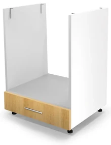 Dulap inferior Vento DP-60/82, alb / stejar miere