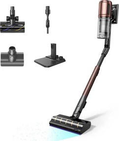 La mâna a doua: Aspirator vertical Dreame Essential V30 VVV21A, 880 W, 30 000 Pa, 90 min, 0,6 l, HEPA H14, OmniX™ 2.0, Recunoastere a tipurilor de murdarie, Pliabil, Negru/Bronz