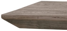 MASA GLASS - BLAT LEMN MASIV CU PICIOR STICLA SECURIZATA - GRI CIMENT - 250 cm / 100 cm / h 77 cm